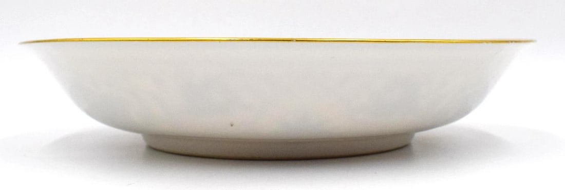 12 Holzner Karlsbad Raised Paste Gold & Silver Dresden, C. 1910 Soup/Pasta Bowls - 6