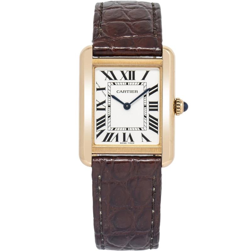 Cartier Tank Solo 3168 W5200024 2015 Paper 18k Rose Gold Silver Dial Quartz 24mm: Case Size 24 mm Wrist Fit 20 mm Box no Papers yes (2015) Condition Ã¢â‚¬â€ Used - Good Full Specifications Brand Cartier Customized no Serial # 31637xxxxxxx