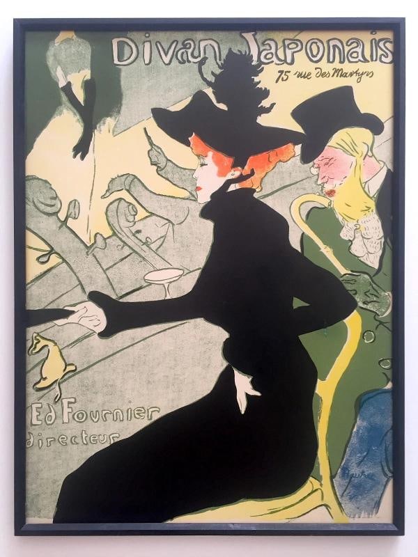 TOULOUSE LAUTREC RARE EARLY 20TH C FRAMED FRENCH LITHOGRAPH PRINT DIVAN JAPONAIS: MEASURES 19" W X 25" H X 1" D. Condition: Used,Size: Medium (up to 36in.),Artist: Henri de Toulouse-Lautrec,Framing: Framed,Style: Art Nouveau,Material: Lithograph,Type: Print,Features: RARE OUT OF