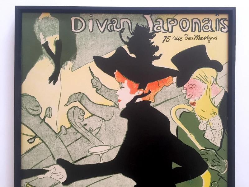 TOULOUSE LAUTREC RARE EARLY 20TH C FRAMED FRENCH LITHOGRAPH PRINT DIVAN JAPONAIS - 2