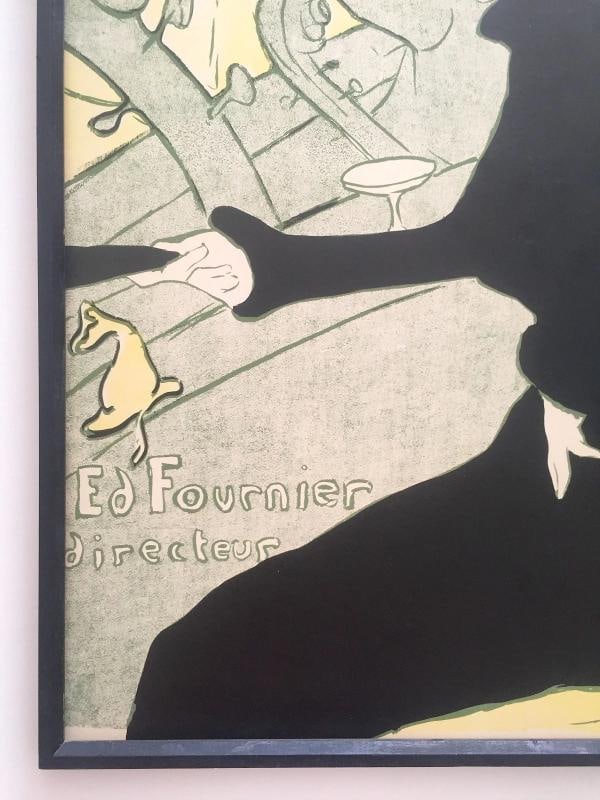 TOULOUSE LAUTREC RARE EARLY 20TH C FRAMED FRENCH LITHOGRAPH PRINT DIVAN JAPONAIS - 6