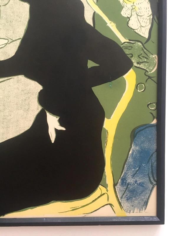 TOULOUSE LAUTREC RARE EARLY 20TH C FRAMED FRENCH LITHOGRAPH PRINT DIVAN JAPONAIS - 7