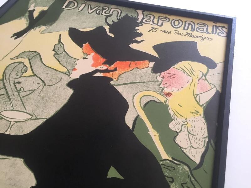 TOULOUSE LAUTREC RARE EARLY 20TH C FRAMED FRENCH LITHOGRAPH PRINT DIVAN JAPONAIS - 9