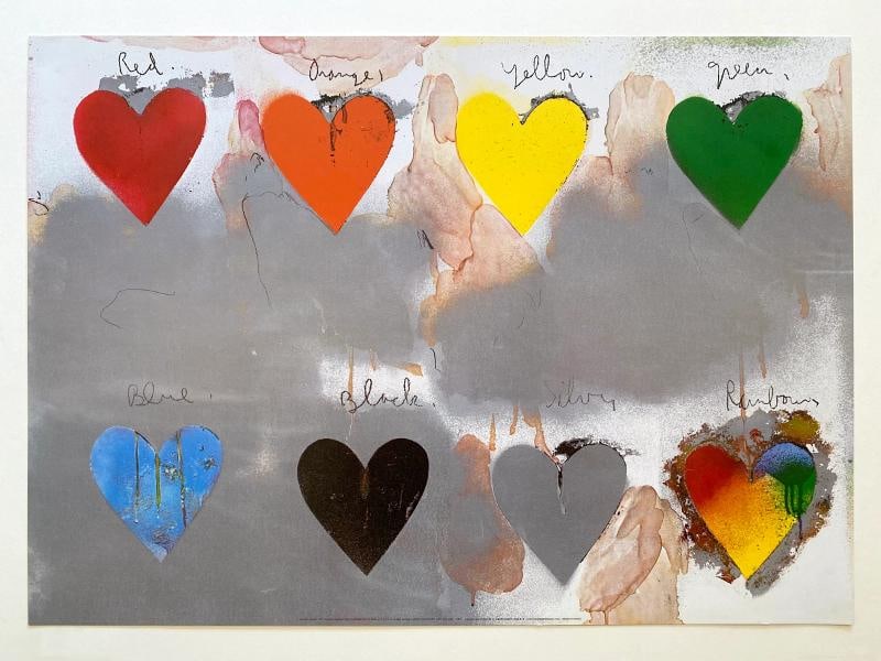 JIM DINE RARE VINTAGE POP ART OFFSET LITHOGRAPH PRINT FRENCH POSTER 1970~(27 5/8" W X 19 3/4" H): Condition: Used,Country of Origin: France,Artist: Jim Dine,Size: Medium,Material: Paper,Framing: Unframed,Original/Licensed Reprint: Original,Subject: Art & Photography, Love, Famous Paintings/Painter