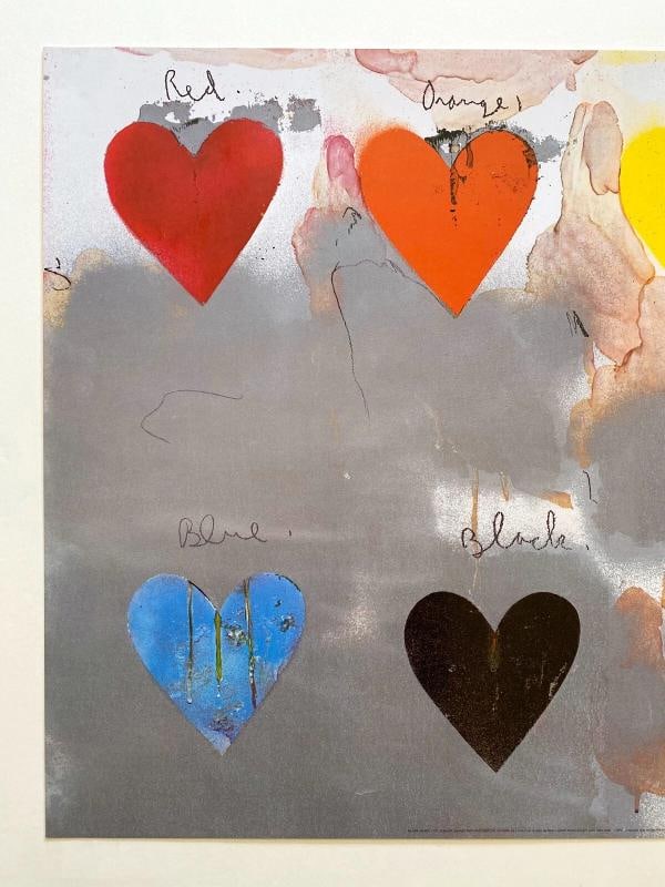 JIM DINE RARE VINTAGE POP ART OFFSET LITHOGRAPH PRINT FRENCH POSTER 1970~(27 5/8" W X 19 3/4" H) - 2