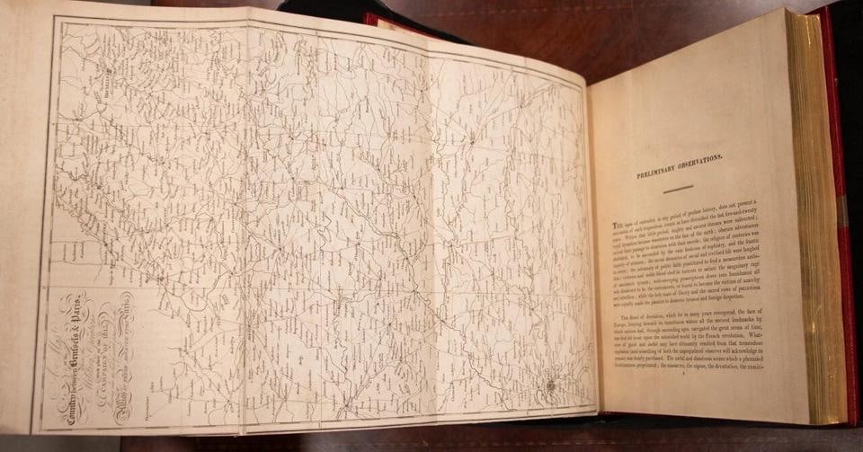 1817 The Battle of Waterloo Bound by Riviere Color Plates First Edition 12" Tall - 14