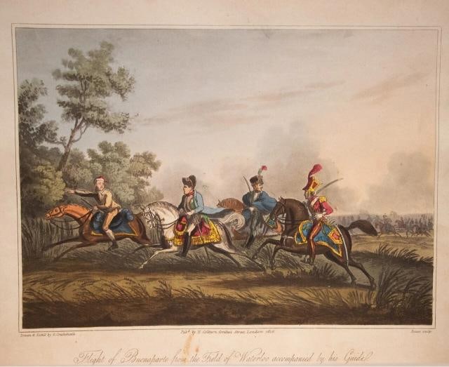 1817 The Battle of Waterloo Bound by Riviere Color Plates First Edition 12" Tall - 16