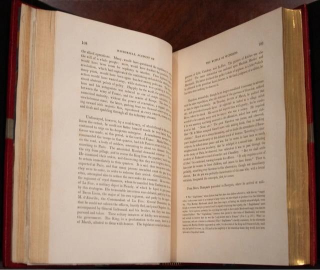 1817 The Battle of Waterloo Bound by Riviere Color Plates First Edition 12" Tall - 18