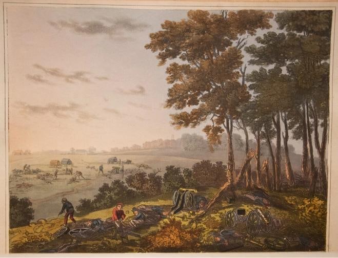 1817 The Battle of Waterloo Bound by Riviere Color Plates First Edition 12" Tall - 19