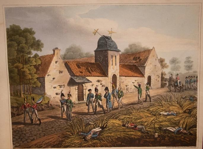 1817 The Battle of Waterloo Bound by Riviere Color Plates First Edition 12" Tall - 20