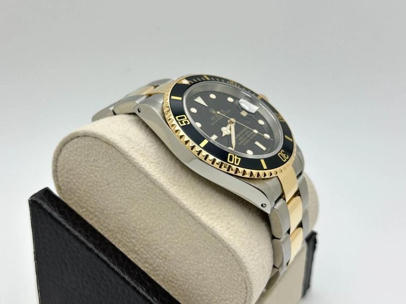 2003 Rolex Submariner 16613 Black 40mm 18k Yellow Gold Stainless Steel Box Paper - 10