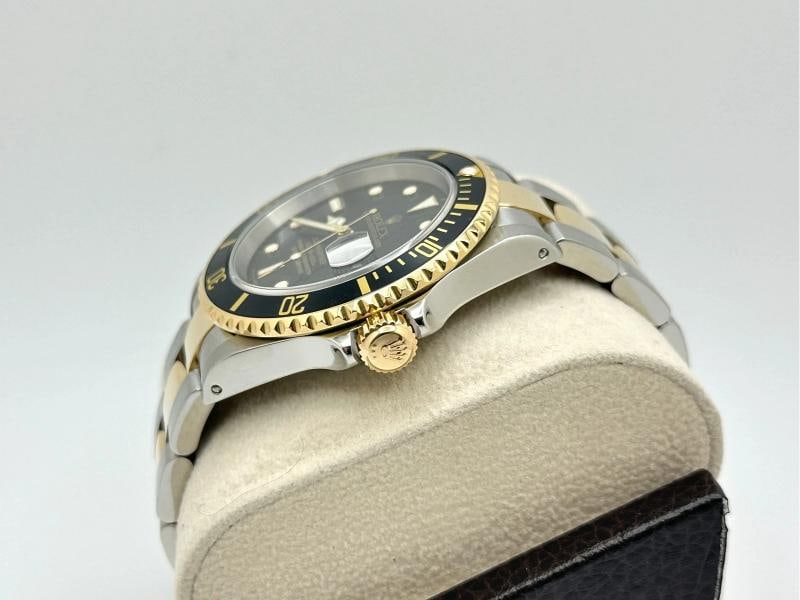 2003 Rolex Submariner 16613 Black 40mm 18k Yellow Gold Stainless Steel Box Paper - 7
