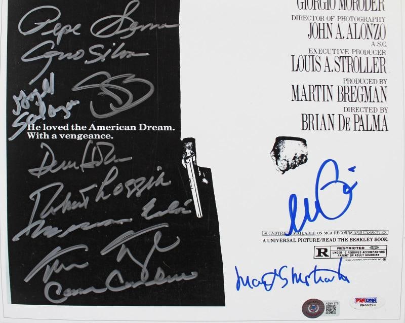 Scarface (11) Pacino, Bauer, Loggia +8 Signed 12x18 Mini Movie Poster Photo BAS - 2