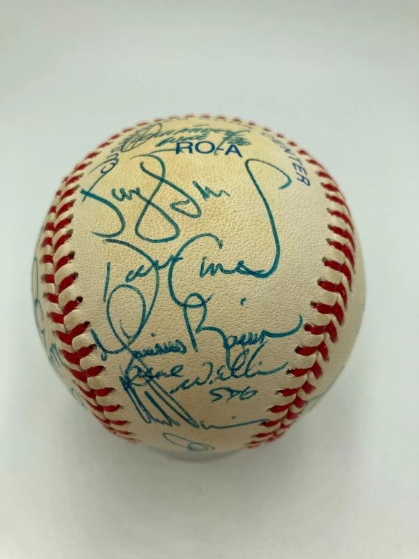 1999 NY Yankees World Series Champs Team Signed Baseball Derek Jeter JSA COA - 3