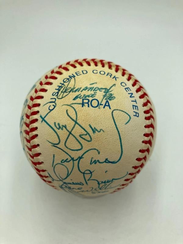 1999 NY Yankees World Series Champs Team Signed Baseball Derek Jeter JSA COA - 5