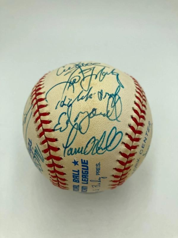 1999 NY Yankees World Series Champs Team Signed Baseball Derek Jeter JSA COA - 9