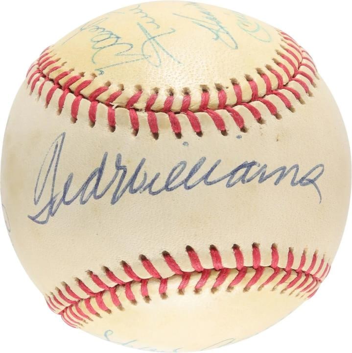 500 Home Run Signed Baseball Mickey Mantle Ted Williams Willie Mays 11 Sigs JSA - 2