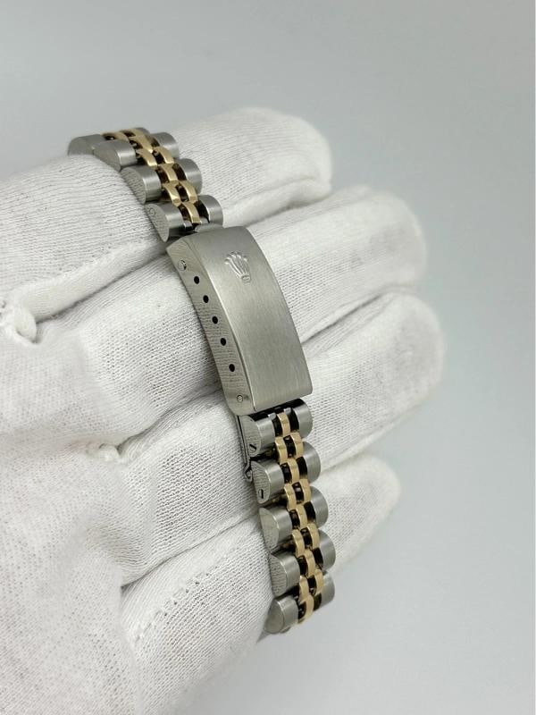 Rolex Ladies Datejust 69173 26mm Silver Dial 18k Yellow Gold Steel Box Paper - 10