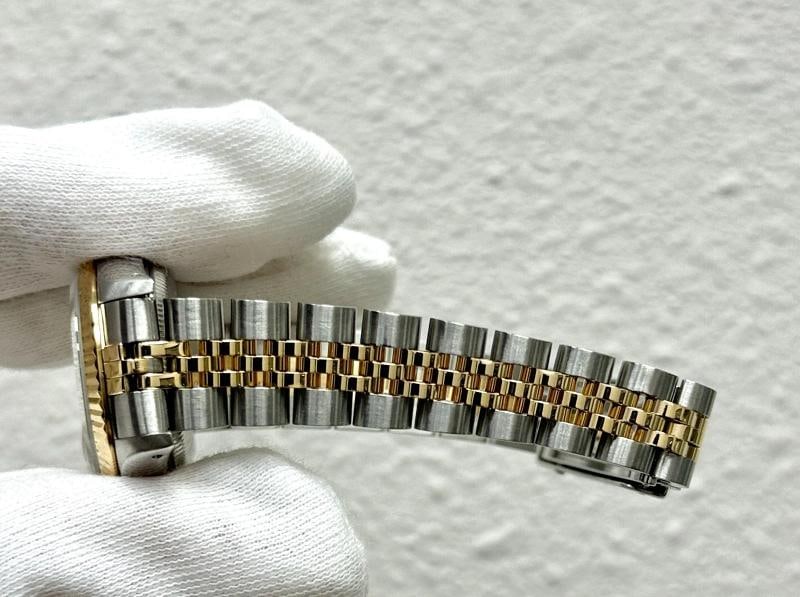 Rolex Ladies Datejust 69173 26mm Silver Dial 18k Yellow Gold Steel Box Paper - 5