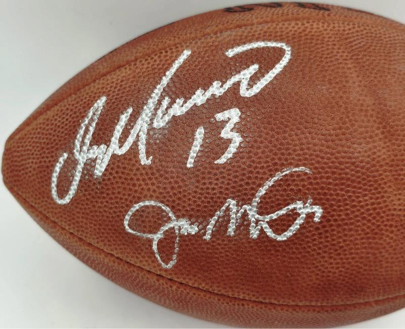 Joe Montana John Elway Dan Marino Signed NFL Game Football Beckett BAS - 2