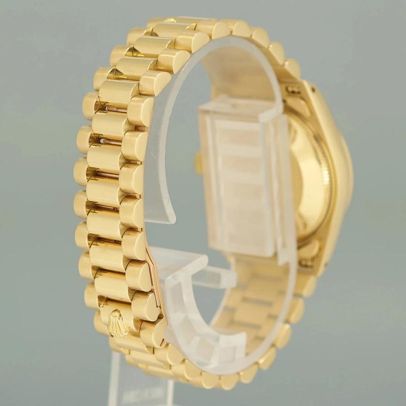 PEARL DIAMOND Rolex 68278 Yellow Gold 31mm Midsize Lady President Watch - 6