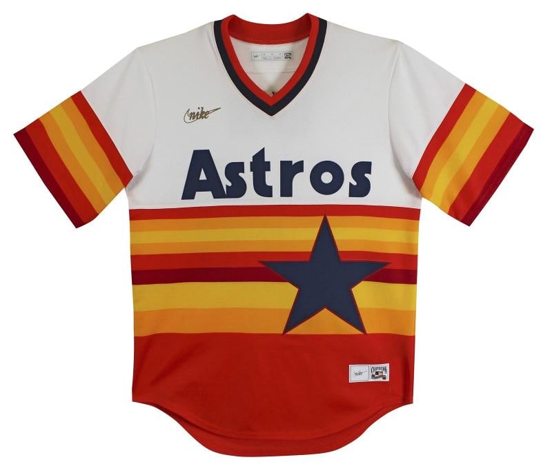 Astros Nolan Ryan "HOF 99" Authentic Signed Rainbow Nike CC Jersey BAS - 4