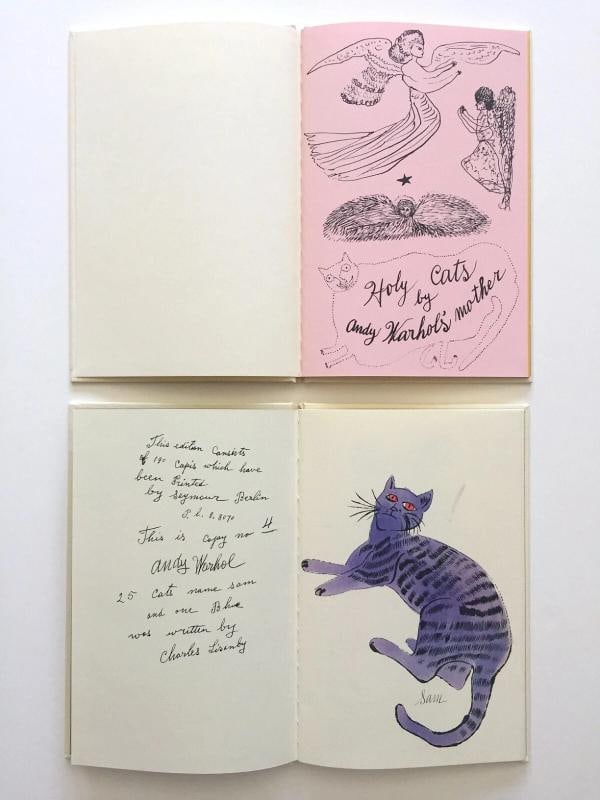 ANDY WARHOL RARE 1987 1ST ED "25 CATS NAME SAM" COLLECTOR'S SLIPCASE 2 BOOK SET - 3