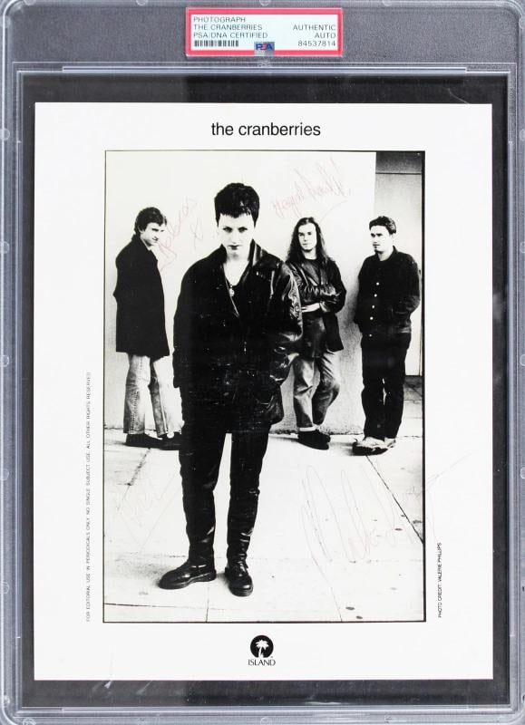 The Cranberries (4) O'Riordan, Lawler, Hogan & Hogan Signed 8x10 Photo PSA Slab - 5
