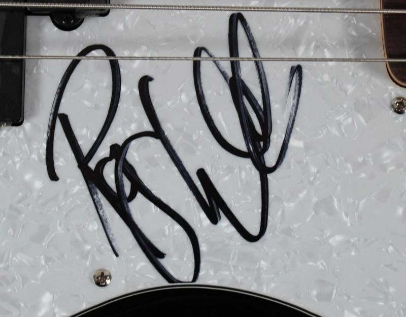 Roger Waters Pink Floyd Signed Black Fender Squier Bass Guitar BAS #AC78236 - 10