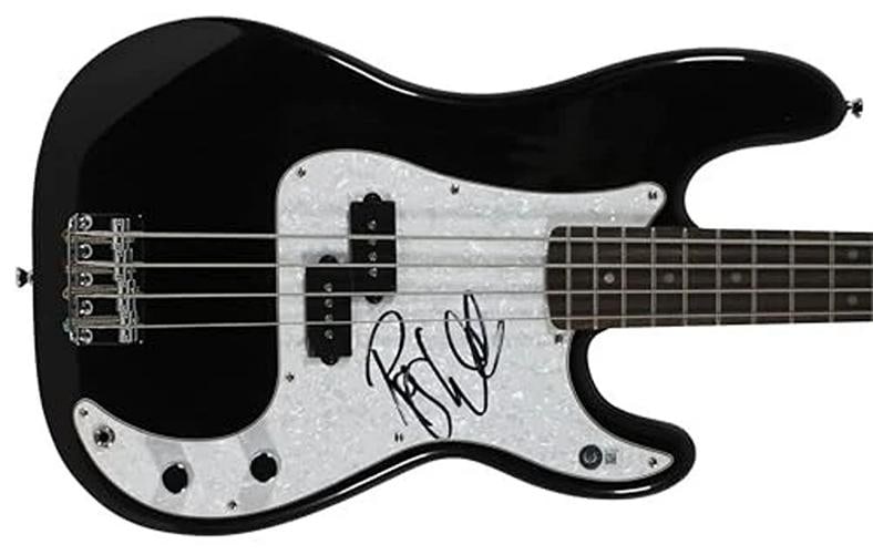 Roger Waters Pink Floyd Signed Black Fender Squier Bass Guitar BAS #AC78236 - 7