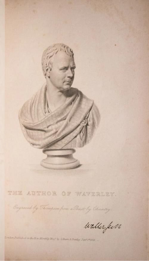 Works of Sir Walter Scott with Manuscript and Signed Engraving / 1912 - 10