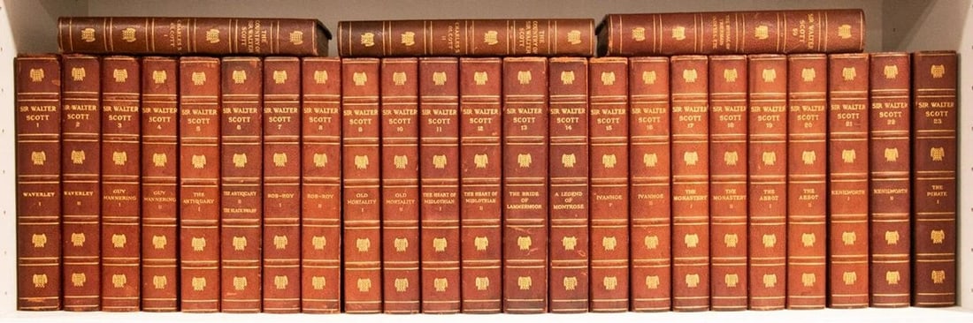Works of Sir Walter Scott with Manuscript and Signed Engraving / 1912 - 3