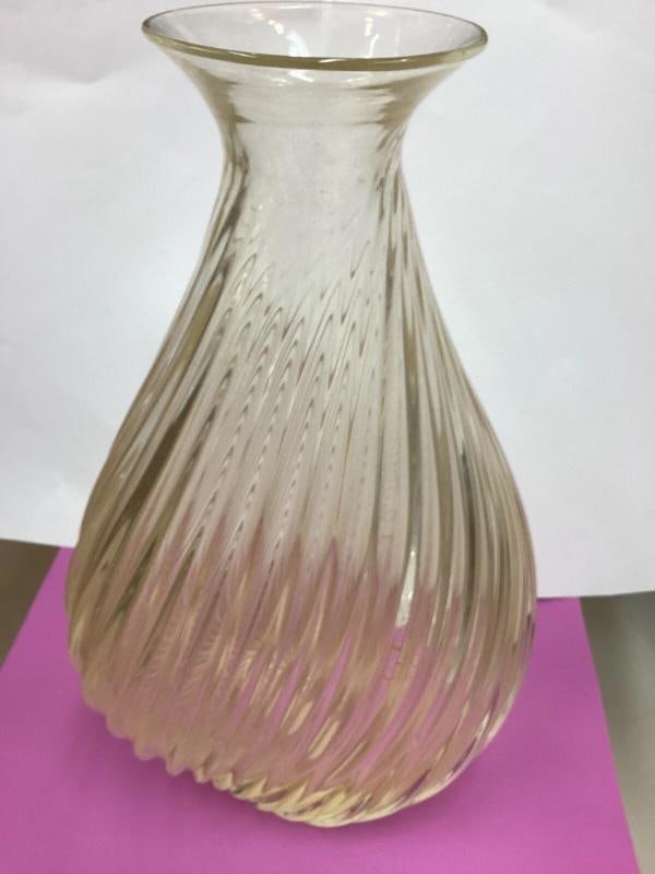 Vintage Pair of Murano Glass Bubble Vases with Sommerso Gold, 1960s Barovier - 4