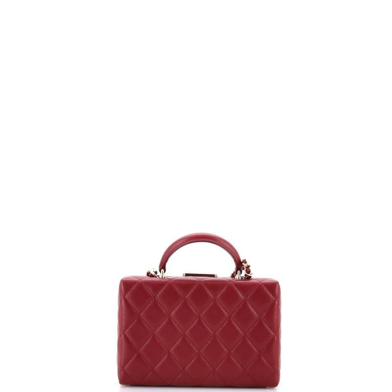 Chanel Top Handle Box Bag Quilted Lambskin Small - 3