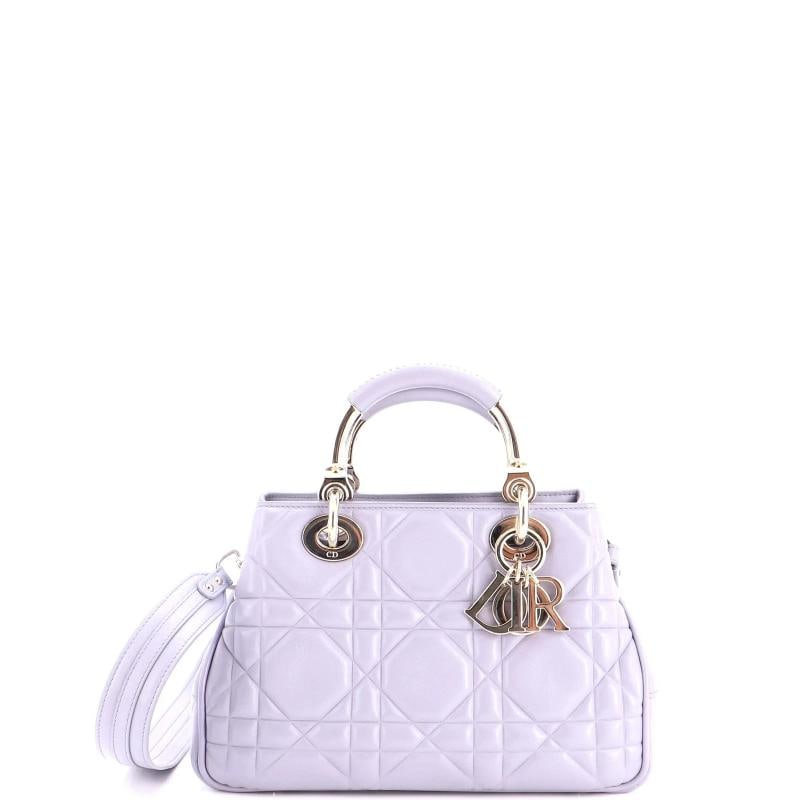 Christian Dior Lady 95.22 Bag Cannage Embossed Leather Small: Accessories: With Strap Measurements: Height 6.5", Width 10", Depth 3.5". Condition: Pre-owned - Excellent,Brand: Christian Dior,Exterior Material: Leather,Style: Cross Body Bags,Exterior Color: