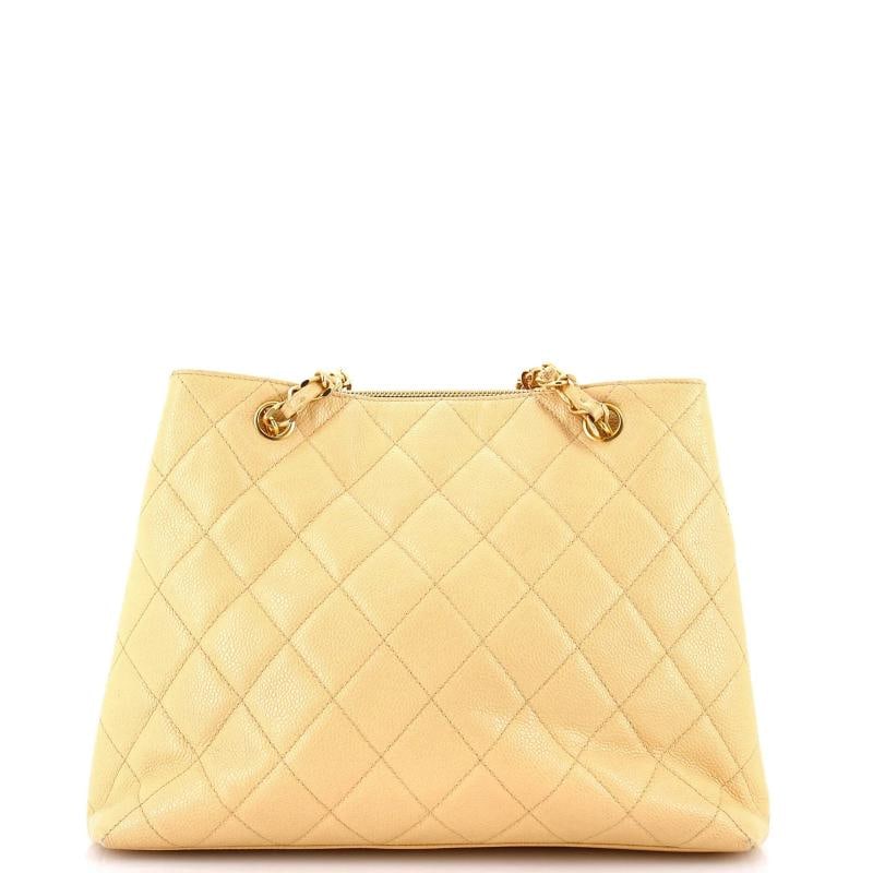 Chanel Vintage Front Pocket Shoulder Bag Quilted Caviar Medium - 3