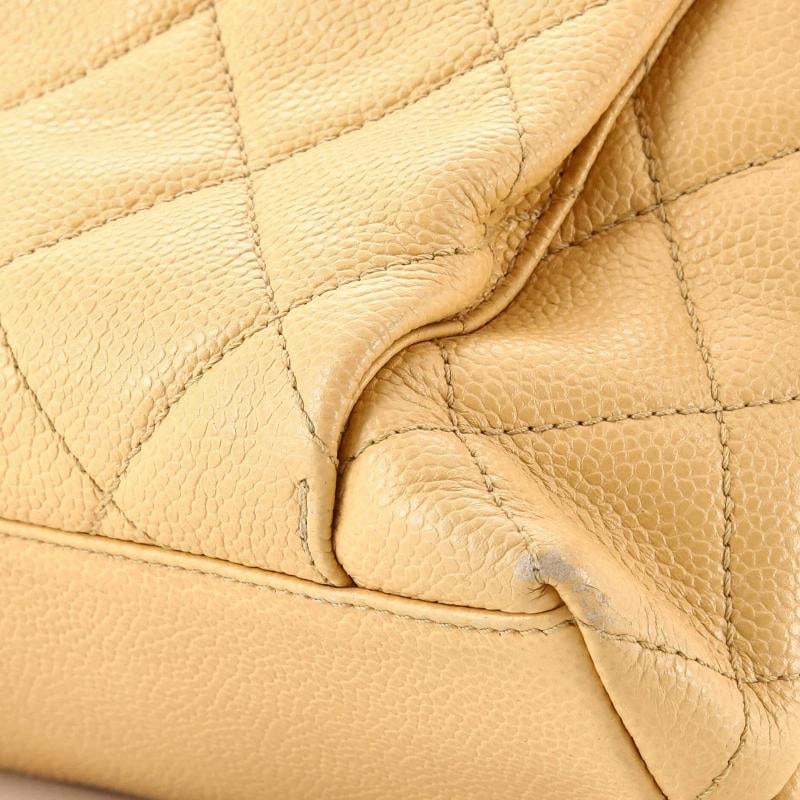 Chanel Vintage Front Pocket Shoulder Bag Quilted Caviar Medium - 6