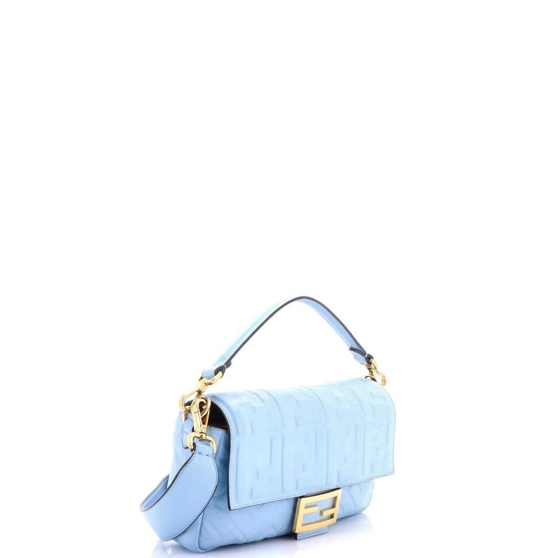 Fendi Baguette NM Bag Zucca Embossed Leather Medium - 2