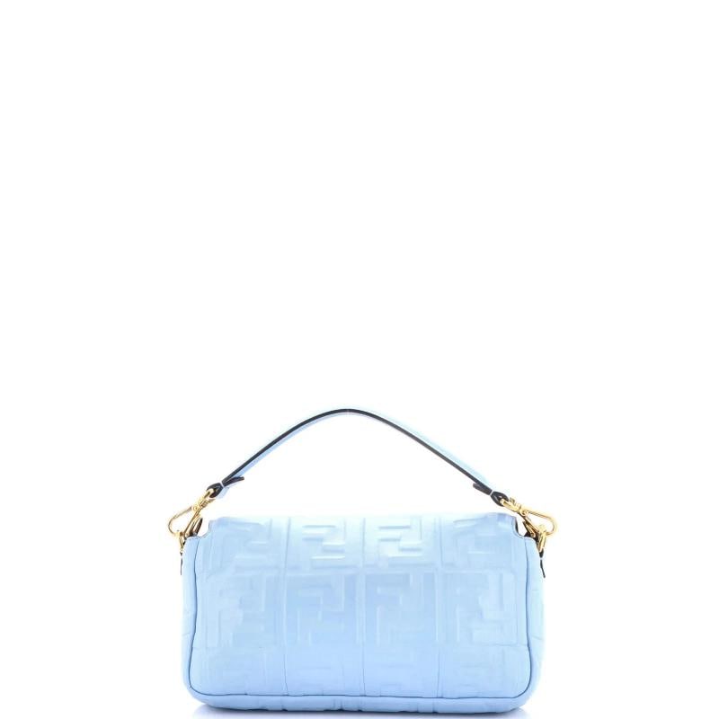 Fendi Baguette NM Bag Zucca Embossed Leather Medium - 3