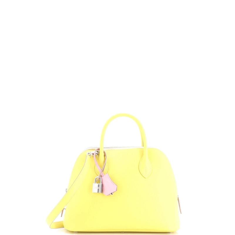 Hermes Bolide 1923 Bag Tricolor Epsom 25: Condition: Pristine. Exterior: minor scuffs | Handles/Straps: minor scuffs | Interior: minor scuffs | Hardware: minor scratches Accessories: Lock, Clochette, Keys, With Strap Measurements: Height