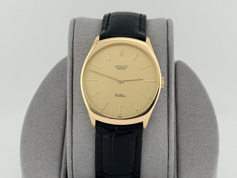 Rolex Cellini 4133 31mm Champagne Dial 18k Yellow Gold - 6