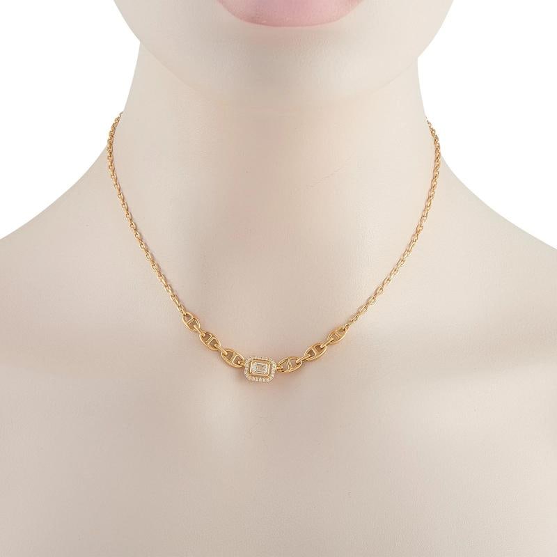 18K Yellow Gold 0.65ct Diamond Necklace - 2