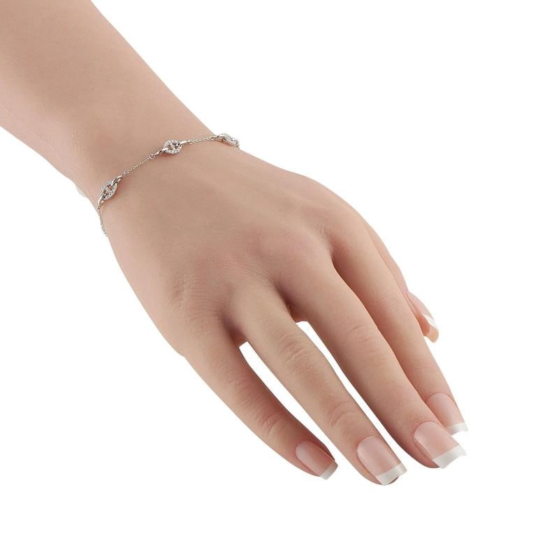 18K White Gold 0.20ct Diamond Bracelet - 2
