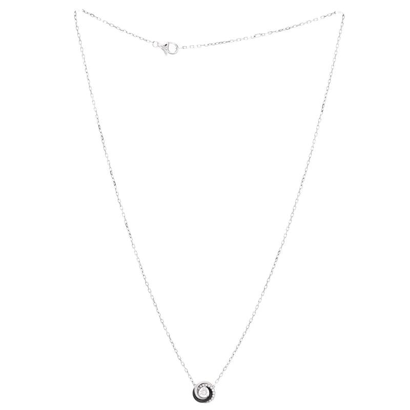 Cartier Trinity Diamond Pendant Necklace 18K White Gold with Diamonds - 2