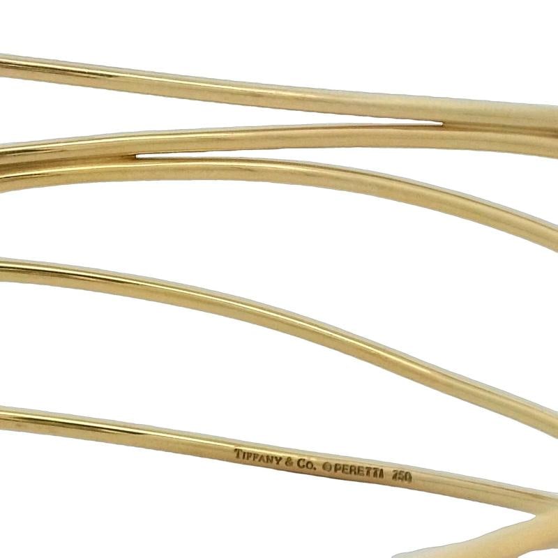 Vintage Tiffany & Co Elsa Peretti Five-Row Wave Bangle in 18k Yellow Gold - 2