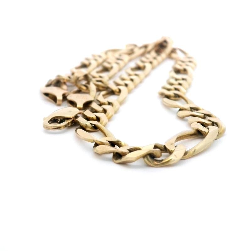 Men's Figaro Link Chain In 14k Yellow Gold - 2