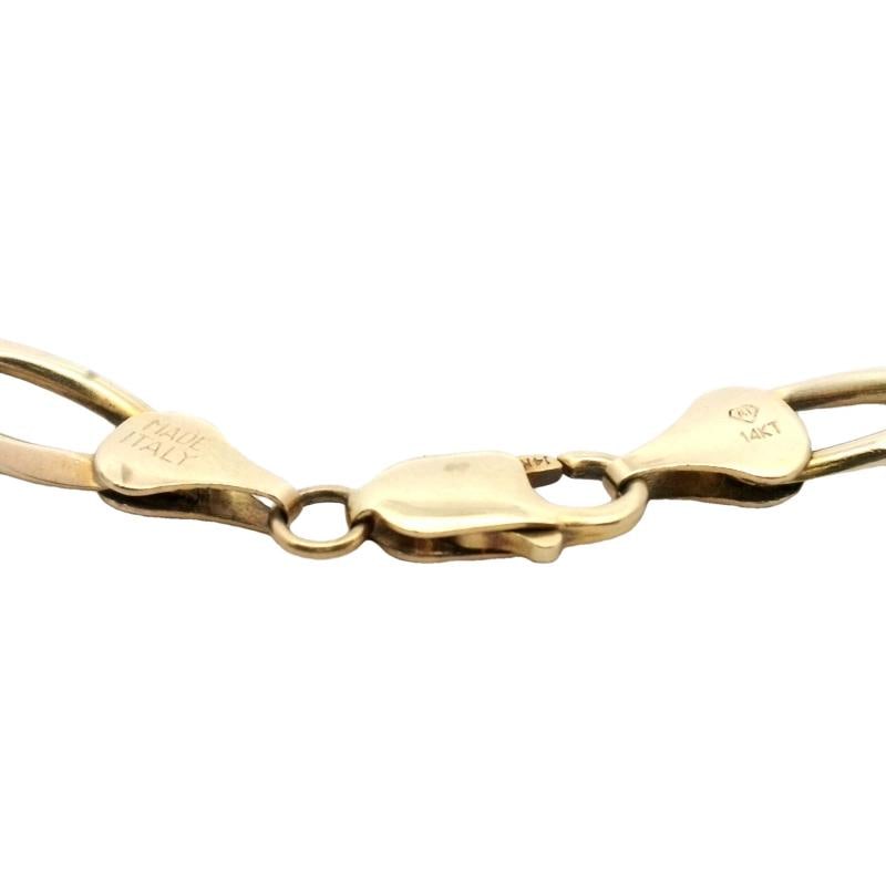 Men's Figaro Link Chain In 14k Yellow Gold - 5