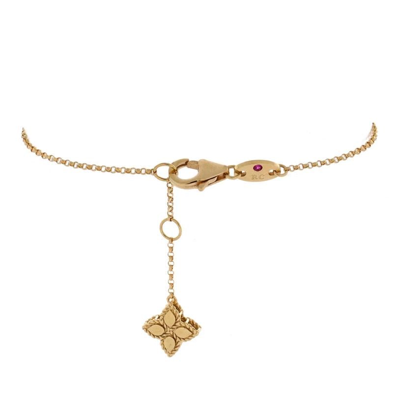 Roberto Coin Princess Flower Bracelet 18K Yellow Gold with Diamonds - 2