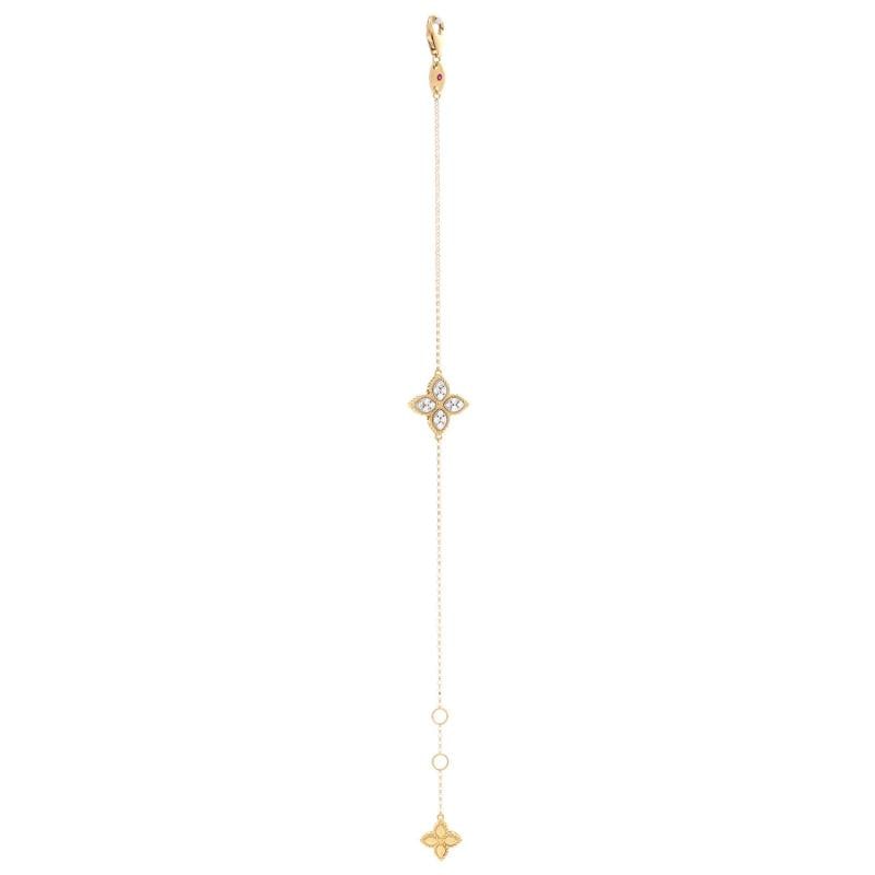 Roberto Coin Princess Flower Bracelet 18K Yellow Gold with Diamonds - 3