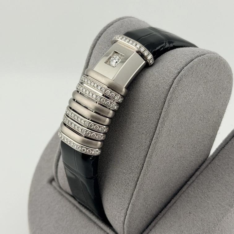 Cartier Declaration 2611 WT000450 18k White Gold 6 Diamond Bars Titanium - 13